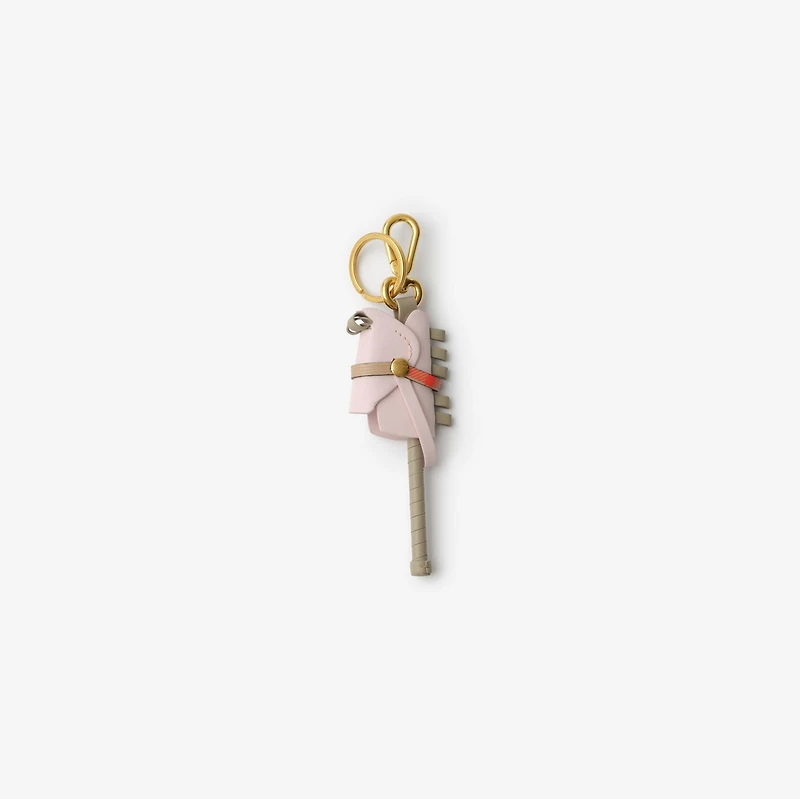 Leather Hobby Horse Charm in Cameo pink - Women | Burberry® Official