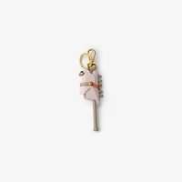 Leather Hobby Horse Charm in Cameo pink - Women | Burberry® Official