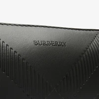 Embossed Check Crossbody Bag in Black - Men, Leather | Burberry® Official