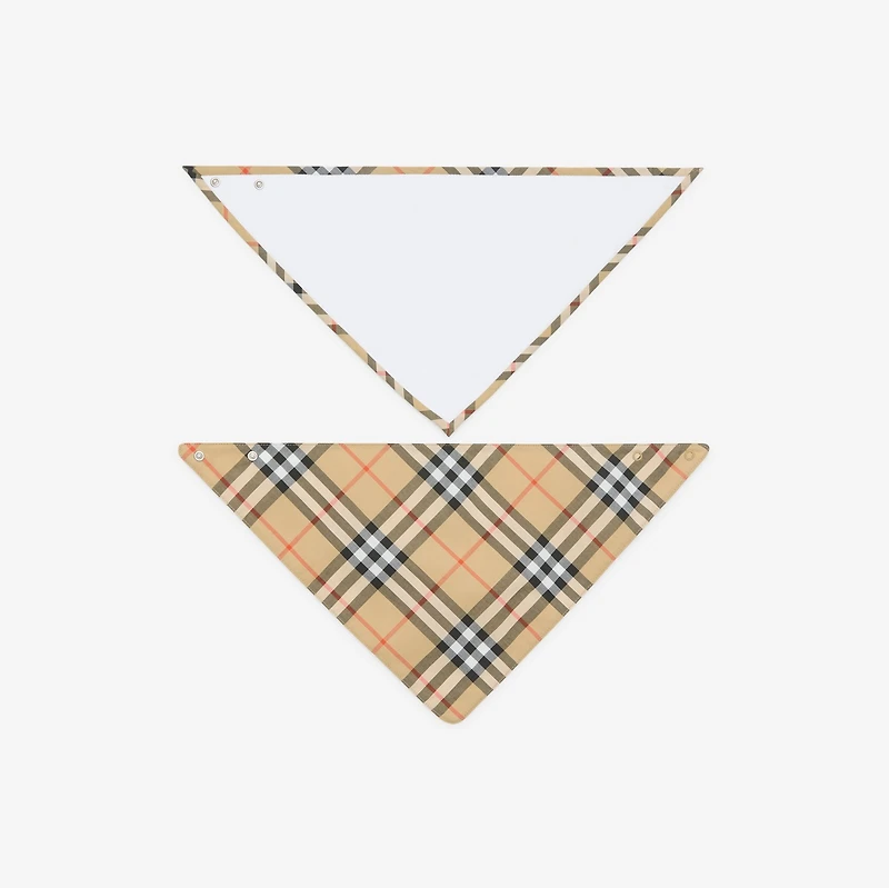 Check Cotton Two-piece Bib Set in White - Children | Burberry® Official