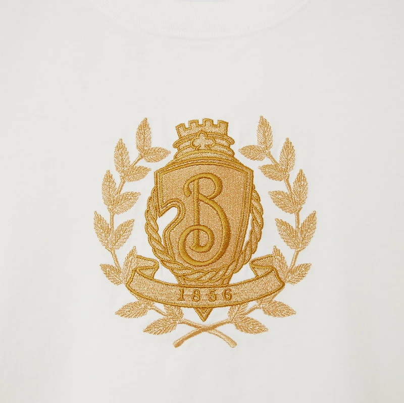 B Crest Cotton T-shirt in Chalk - Men | Burberry® Official