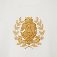 B Crest Cotton T-shirt in Chalk - Men | Burberry® Official
