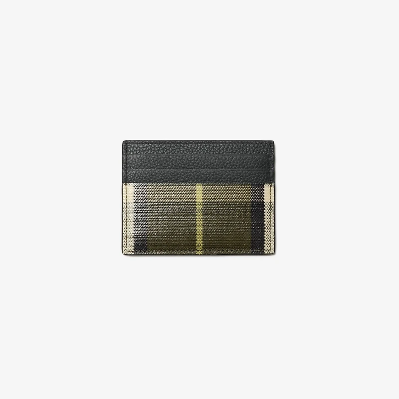 Tall Check Card Case in Thicket green - Men | Burberry® Official