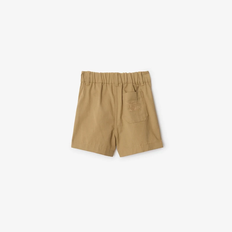 Cotton Blend Shorts in Sand | Burberry® Official
