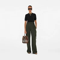 Small Check Bucket Bag in Dark birch brown - Women | Burberry® Official