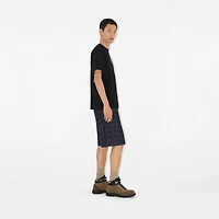 Check EKD Cotton T-shirt in Black - Men | Burberry® Official