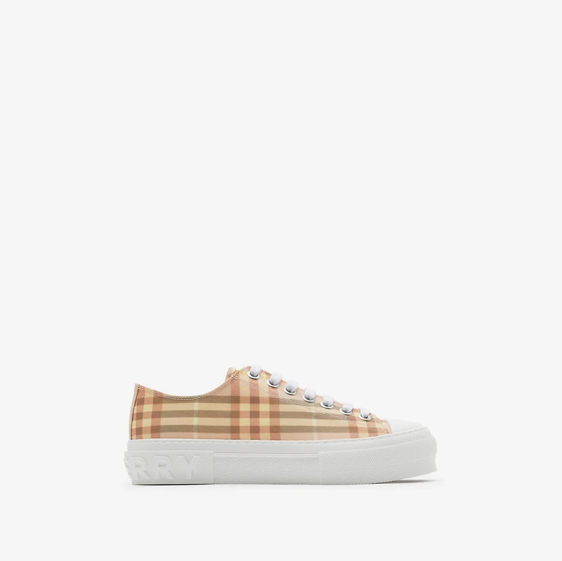 Check Sneakers in Teacup - Women, Nylon | Burberry® Official