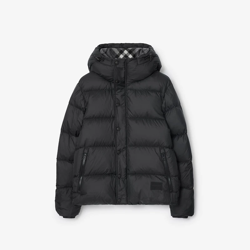 Hooded Puffer Jacket in Black - Men | Burberry® Official