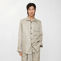 Sunflower Silk Pyjama Shirt in Taupe beige - Men | Burberry® Official