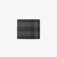 Check Bifold Wallet in Charcoal - Men, Canvas | Burberry® Official