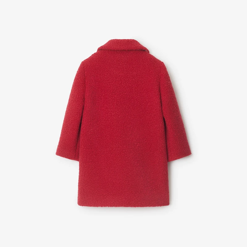 Bouclé Coat in Poppy | Burberry® Official