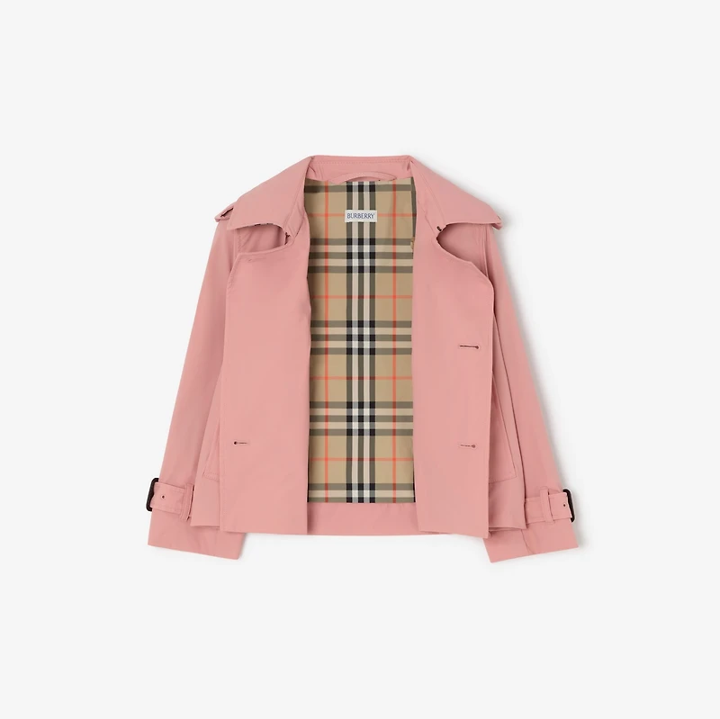 Stretch Nylon Trench Jacket in Sweetpea pink | Burberry® Official