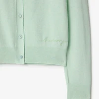 Cashmere Blend Cardigan in Pale mint - Women | Burberry® Official