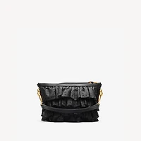 Mini Ruffle Bag in Black - Women, Leather | Burberry® Official