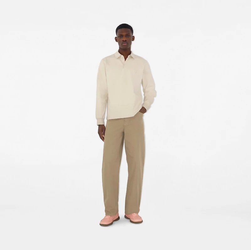 Cotton Trousers in Quill - Men | Burberry® Official