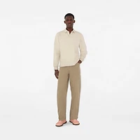 Cotton Trousers in Quill - Men | Burberry® Official