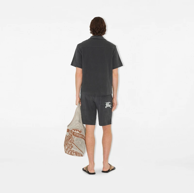 Cotton Shorts in Magnet - Men | Burberry® Official