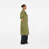 Long Nubuck Castleford Trench Coat in Wreath - Women, Leather | Burberry® Official
