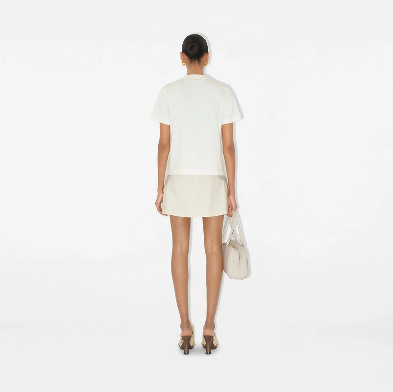 Sailboat Cotton T-shirt in Chalk - Women | Burberry® Official