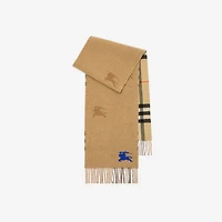 Reversible EKD Check Cashmere Scarf in Sand beige | Burberry® Official