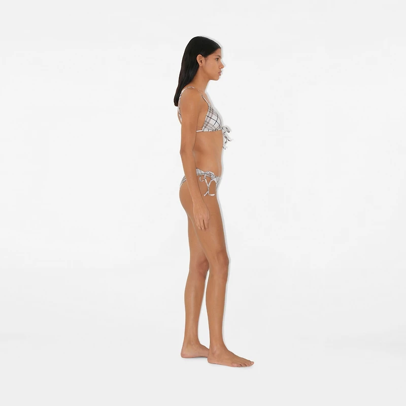 Check Bikini Top in Cotton - Women, Nylon | Burberry® Official