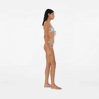 Check Bikini Top in Cotton - Women, Nylon | Burberry® Official