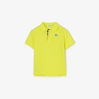 Cotton Piqué Polo Shirt in Vivid lime | Burberry® Official