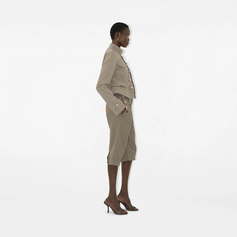 Cotton Capri Trousers in Quill - Women | Burberry® Official