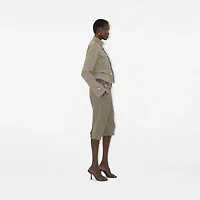 Cotton Capri Trousers in Quill - Women | Burberry® Official