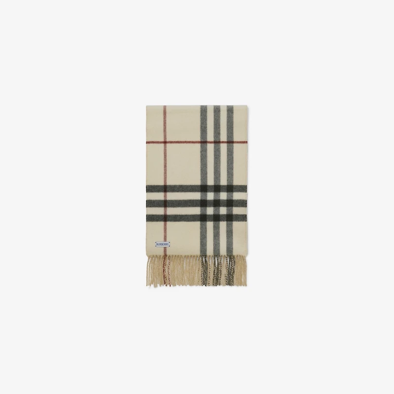 Reversible EKD Check Cashmere Scarf in Stone | Burberry® Official
