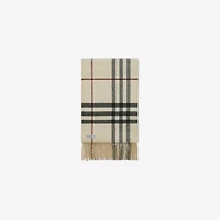 Reversible EKD Check Cashmere Scarf in Stone | Burberry® Official
