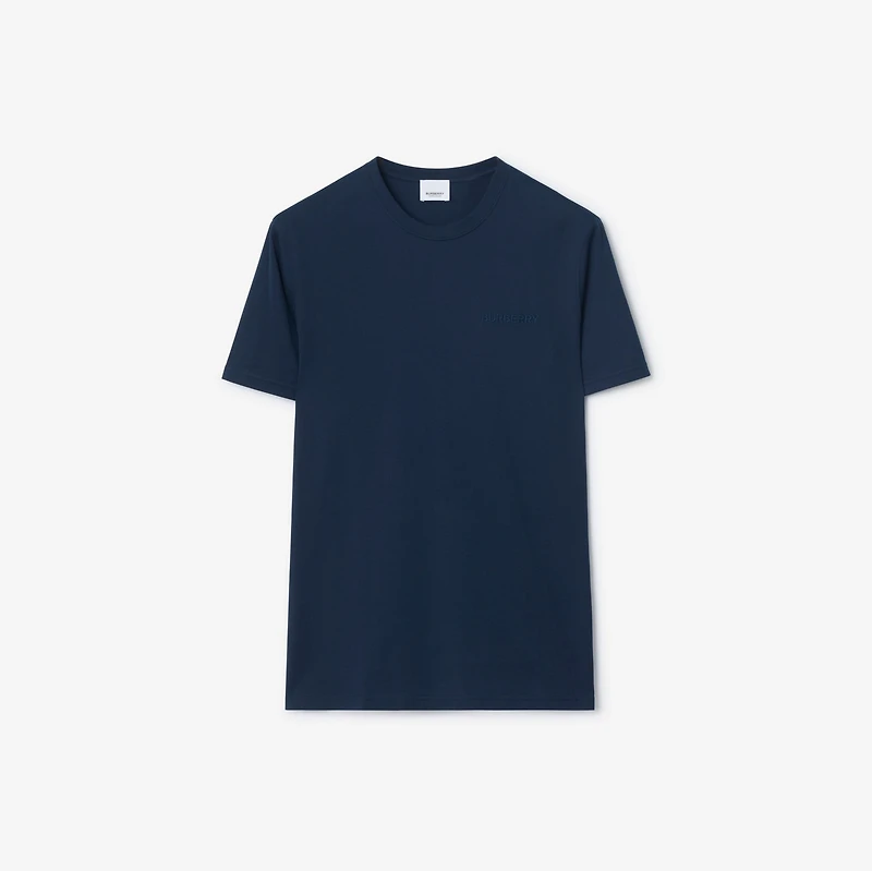 Cotton T-shirt in Ink blue - Men | Burberry® Official