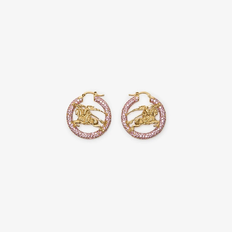 EKD Pavé Hoop Earrings in Gold