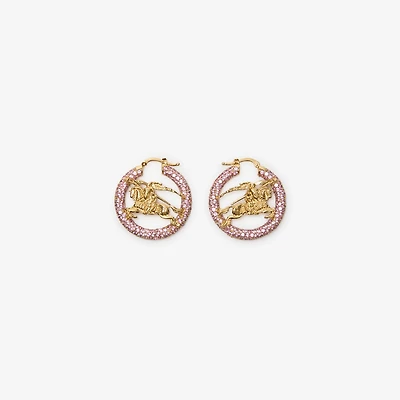 EKD Pavé Hoop Earrings in Gold/pink - Women | Burberry® Official