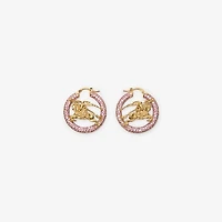 EKD Pavé Hoop Earrings in Gold