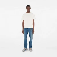 Slim Jeans in Mid blue - Men, Cotton | Burberry® Official