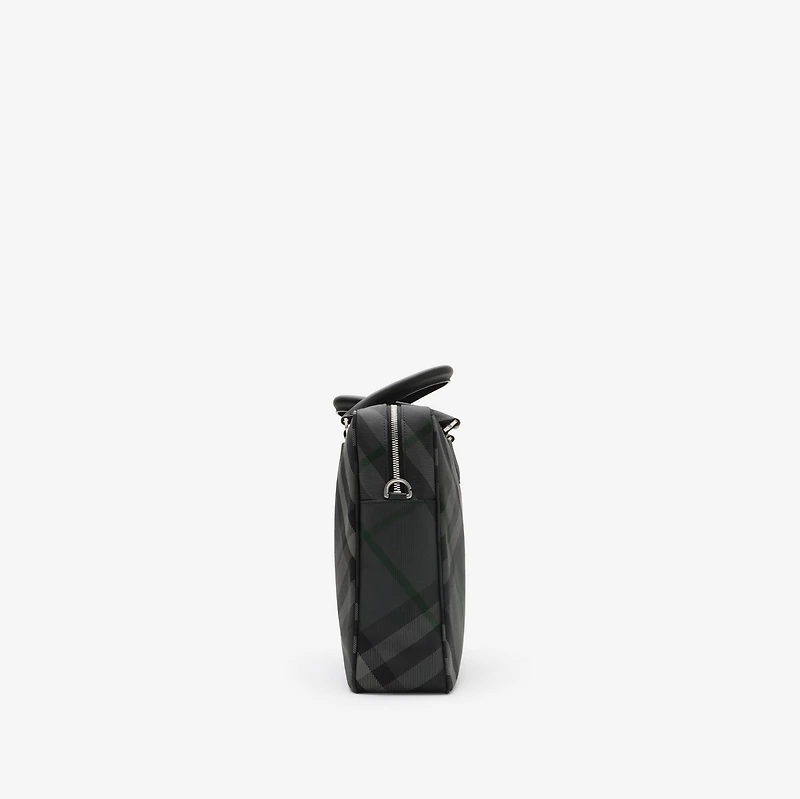 Grid Briefcase in Charcoal grey - Men | Burberry® Official