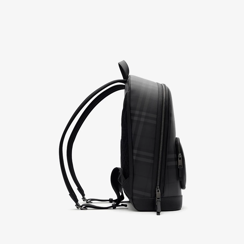 City Check Zip Backpack in Iron grey - Men, Technical, Cotton | Burberry® Official