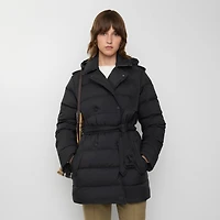 Short Nylon Hooded Puffer Coat in Black - Women | Burberry® Official