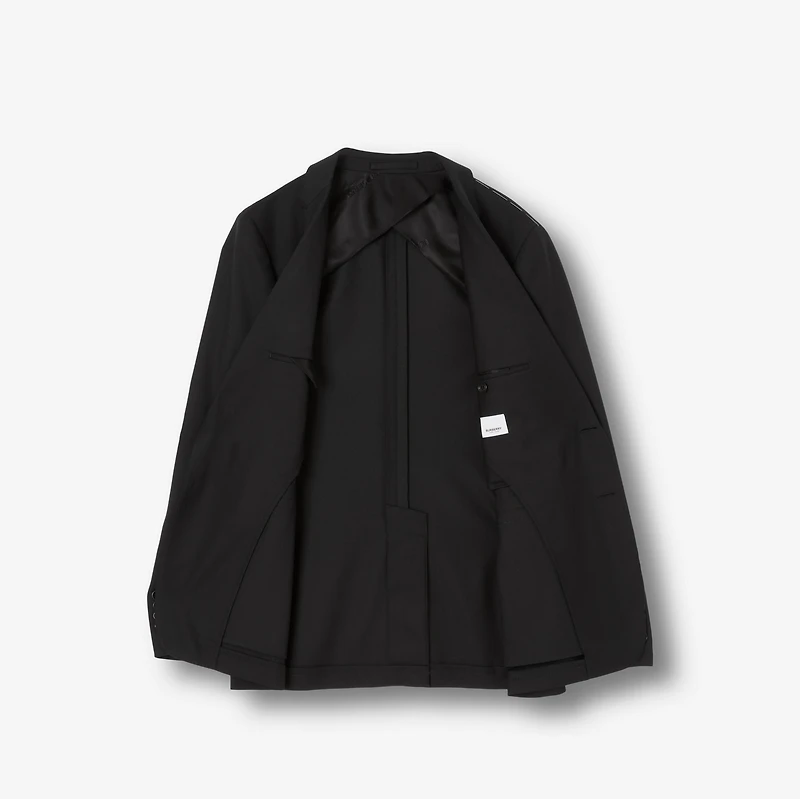 Slim Fit Wool Tailored Jacket in Black - Men | Burberry® Official