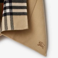Reversible Check Cashmere Cape in Sand | Burberry® Official