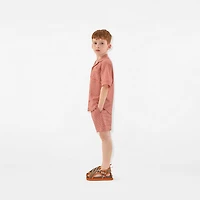 Gingham Cotton Shorts in Orange red | Burberry® Official