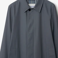 Long Gabardine Car Coat in Magnet - Men, Cotton | Burberry® Official