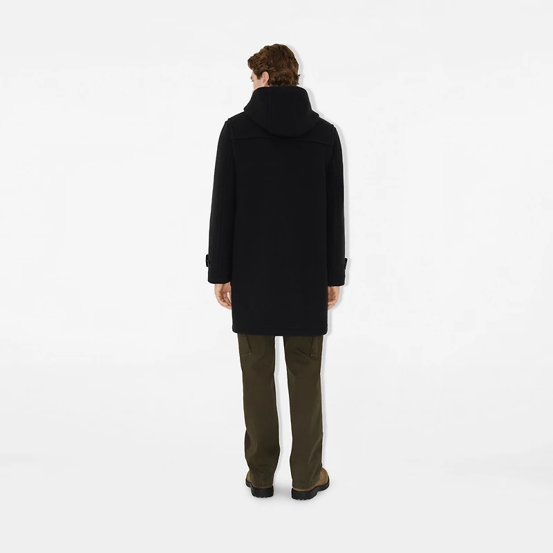 Wool Duffle Coat in Black - Men | Burberry® Official
