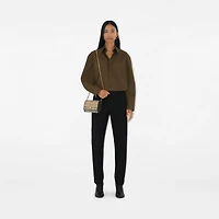 Check Chain Strap Wallet in Archive beige/military - Women | Burberry® Official