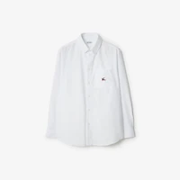 Relaxed Fit EKD Cotton Oxford Shirt in White - Men | Burberry® Official