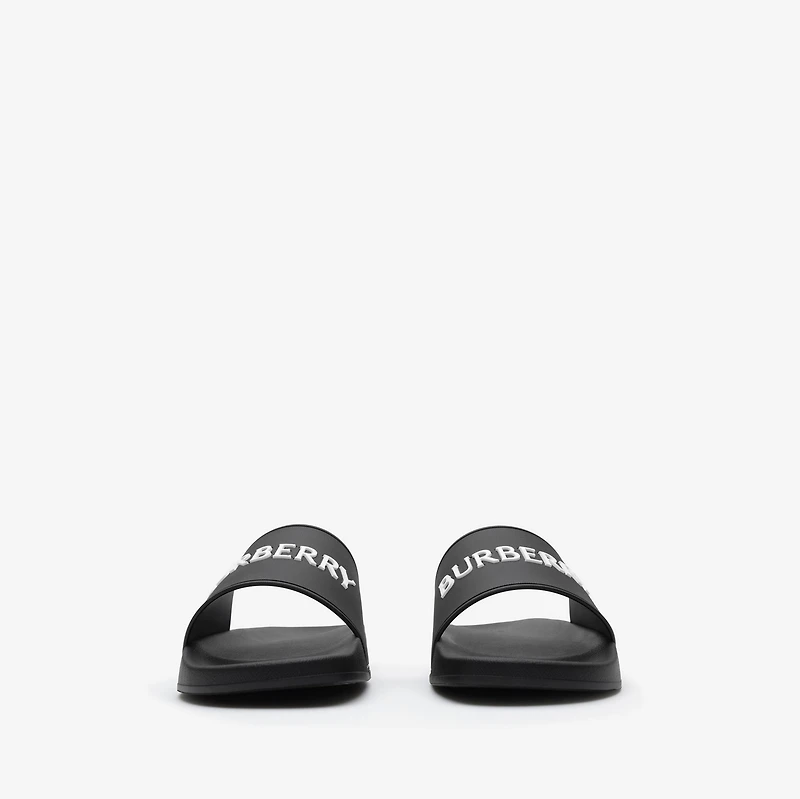 Logo Slides in Black/white - Men | Burberry® Official