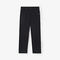 Gabardine Trousers in Navy - Men | Burberry® Official