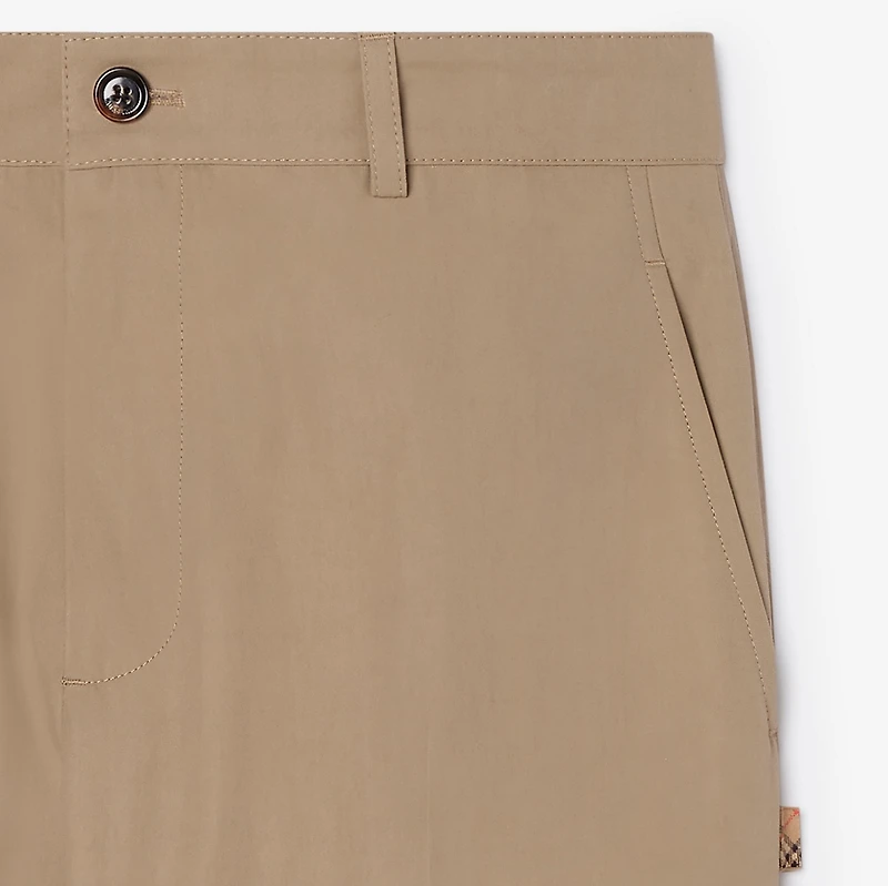 Cotton Twill Chinos in Saltmarsh beige - Men | Burberry® Official