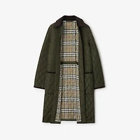 Mid-length Quilted Nylon Car Coat in Shale - Women | Burberry® Official